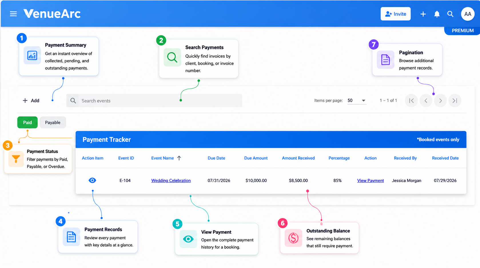 Payment Tracker guide screenshot